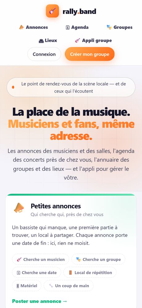 Rally.band sur smartphone
